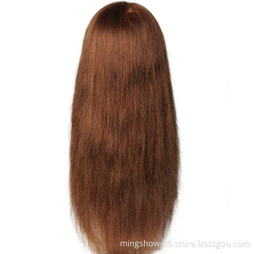 Cosmetology blonde color 100% real human hair mannequin training head for hairdressers